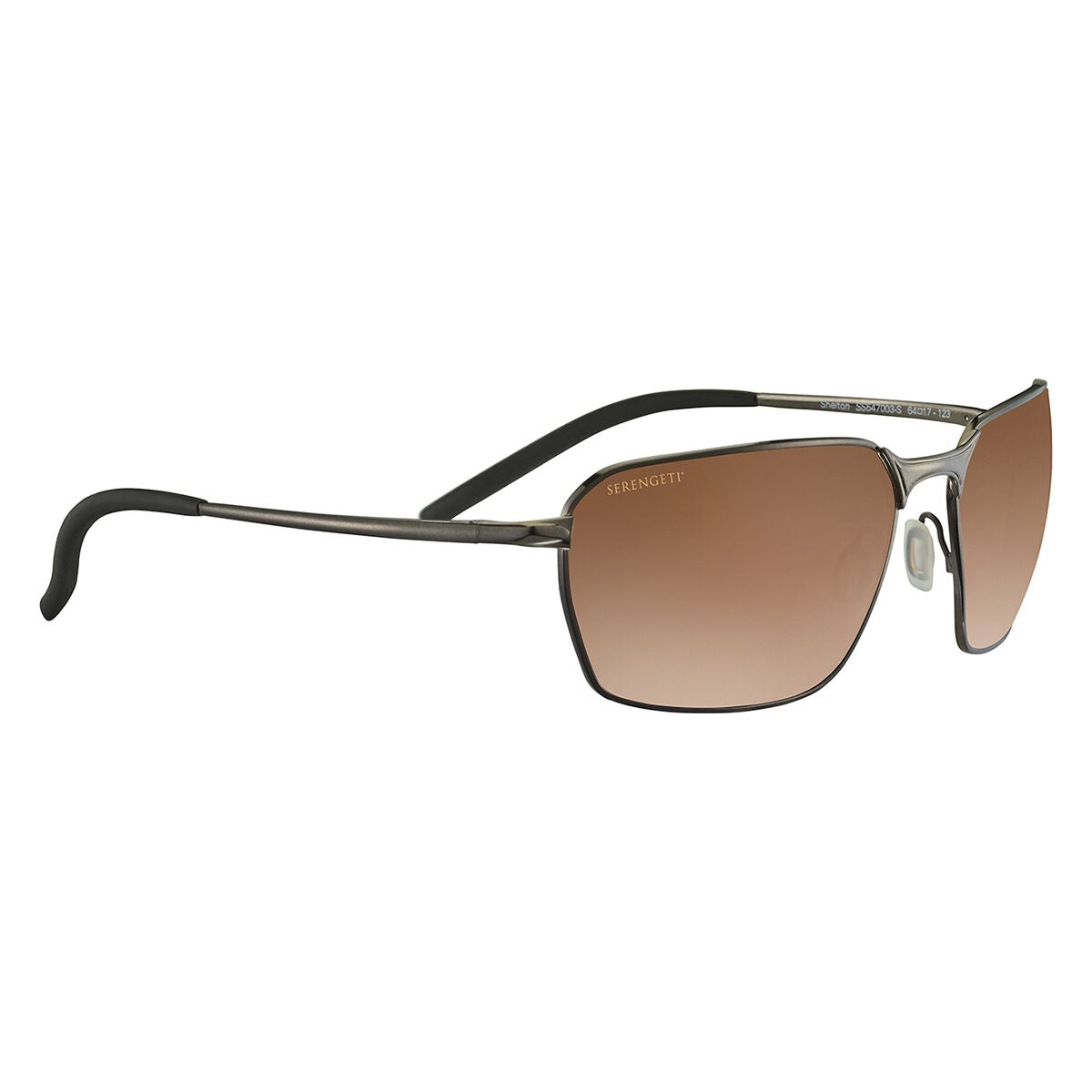 Serengeti Shelton Sunglasses  Shiny Dark Gunmetal One Size