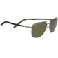 Serengeti Spello Sunglasses  Shiny Gunmetal With Black Temples And Grey Inside Temple Tips One Size