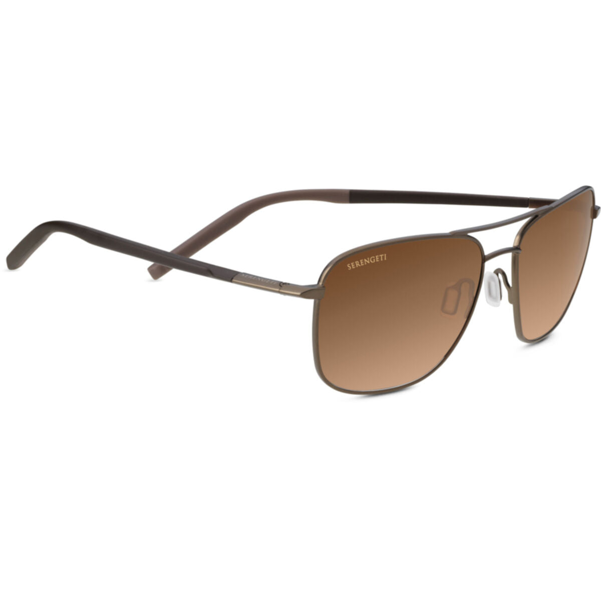 Serengeti Spello Sunglasses  Matte Espresso With Dark Brown Temples And Chocolate Brown Inside Temple Tips One Size