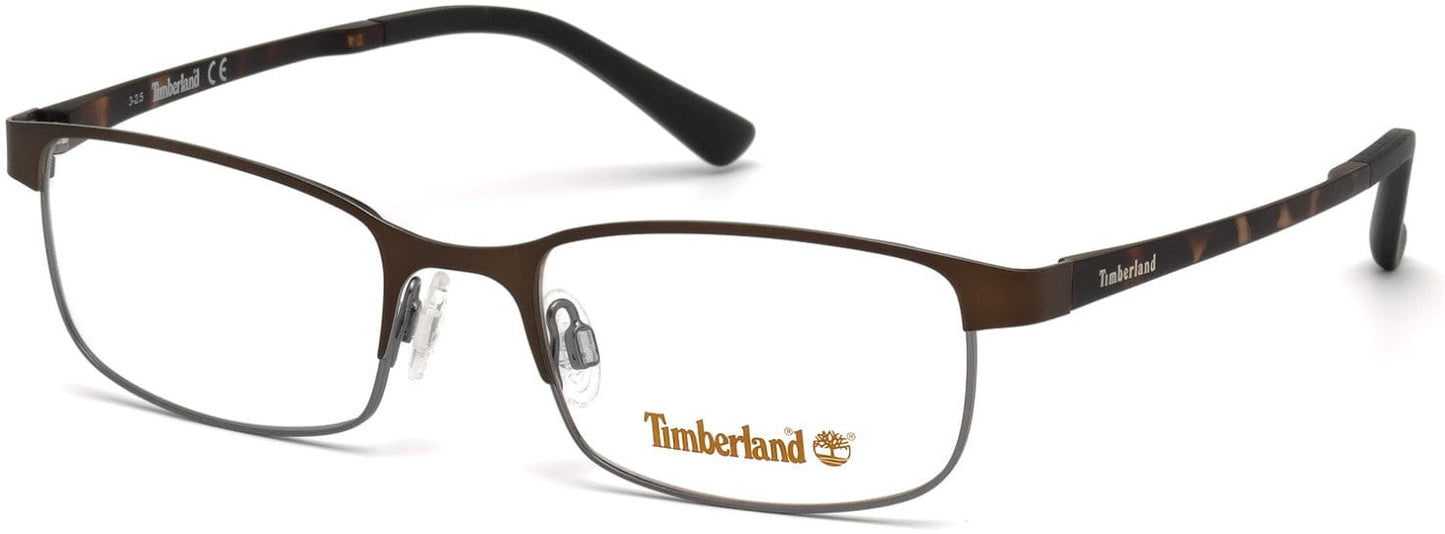 Timberland TB1348 Rectangular Eyeglasses 048-048 - Shiny Dark Brown