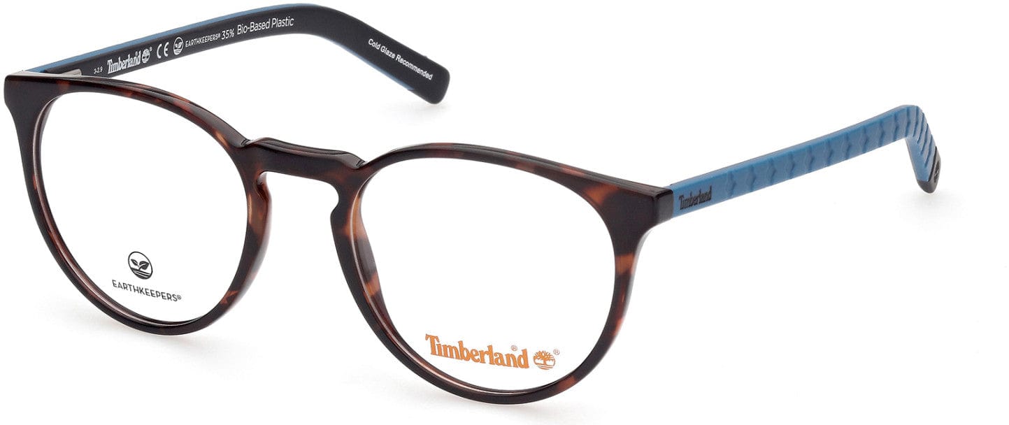 Timberland TB1681 Round Eyeglasses 052-052 - Dark Havana