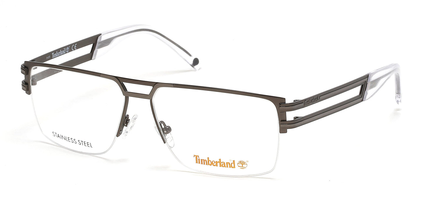 Timberland TB1700 Browline Eyeglasses 008-008 - Shiny Gunmetal