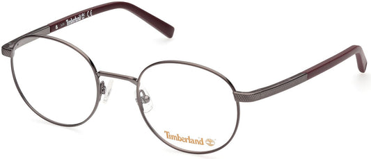Timberland TB1724 Round Eyeglasses 008-008 - Shiny Gunmetal