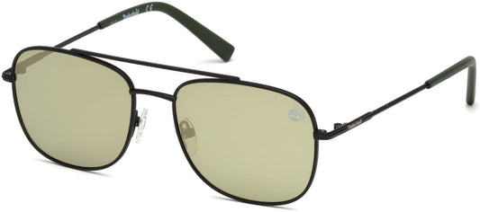 Timberland TB9122 Navigator Sunglasses 02R-02R - Matte Black / Green Polarized - Back Order until 