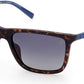 Timberland TB9242 Rectangular Sunglasses 52D-52D - Matte Tortoise W/ Gunmetal W/ Blue Rubber / Blue Gradient Lenses