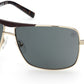 Timberland TB9258 Navigator Sunglasses 32R-32R - Shiny Gold Front/temples W/ Matte Tortoise Tips / Green Lenses