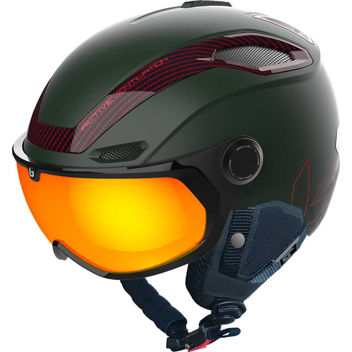 Bolle V-line Carbon Snow Helmets  Forest Matte S 52-55