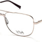 Viva VV4037 Pilot Eyeglasses 010-010 - Shiny Light Nickeltin