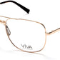 Viva VV4037 Pilot Eyeglasses 032-032 - Pale Gold