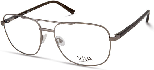 Viva VV4042 Navigator Eyeglasses 008-008 - Shiny Gunmetal