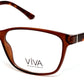 Viva VV4515 Geometric Eyeglasses 048-048 - Shiny Dark Brown