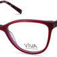 Viva VV4520 Square Eyeglasses 072-072 - Shiny Pink