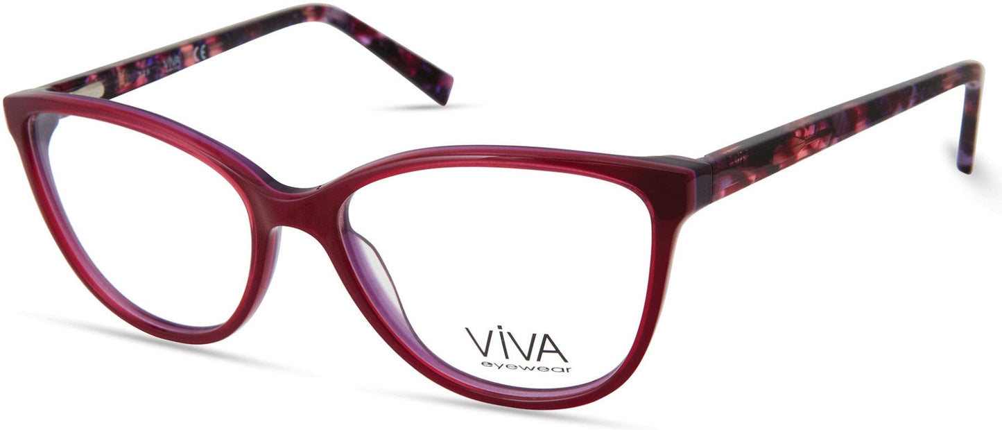 Viva VV4520 Square Eyeglasses 072-072 - Shiny Pink