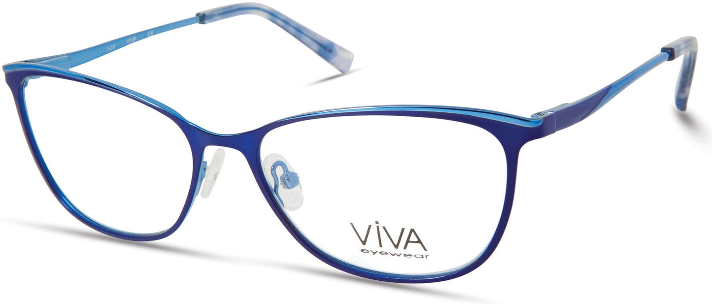 Viva VV4521 Rectangular Eyeglasses 091-091 - Matte Blue