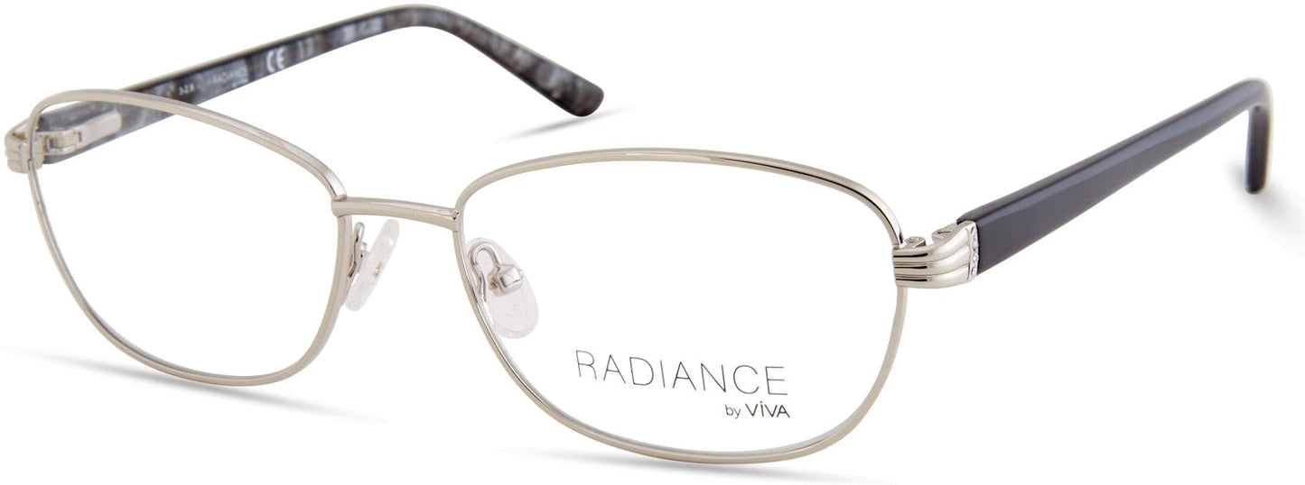 Viva VV8005 Oval Eyeglasses 010-010 - Shiny Light Nickeltin