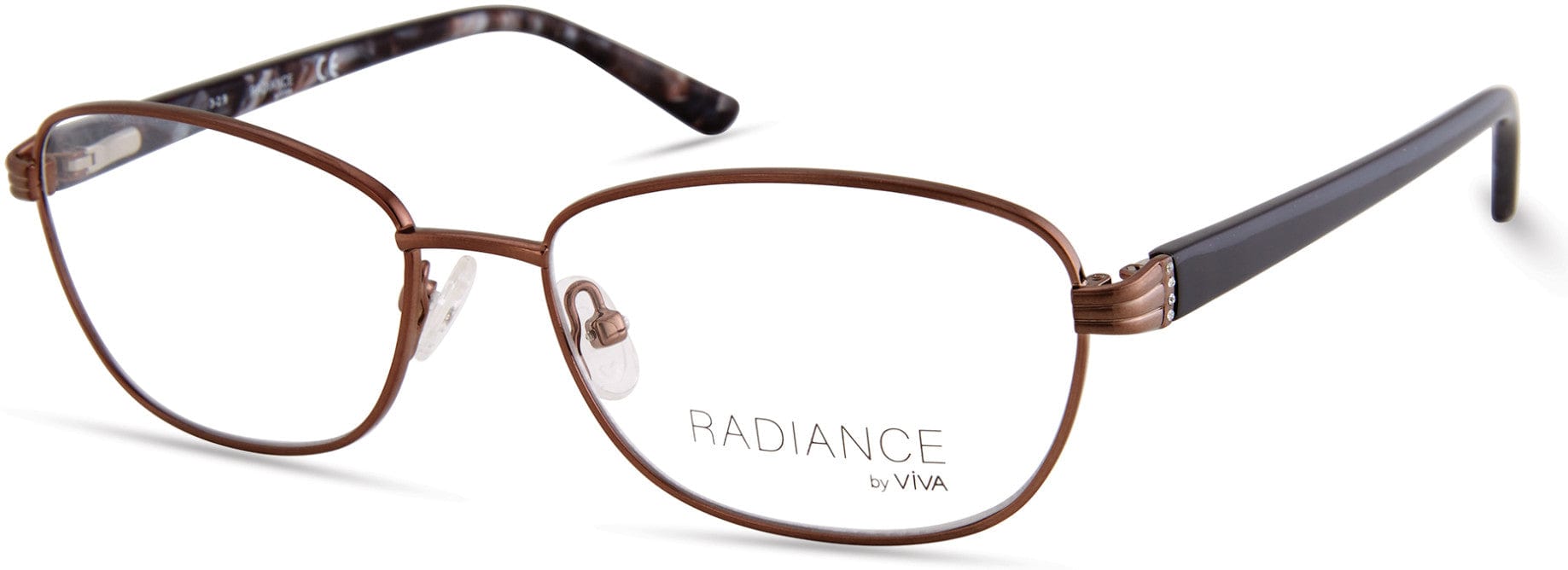 Viva VV8005 Oval Eyeglasses 045-045 - Shiny Light Brown