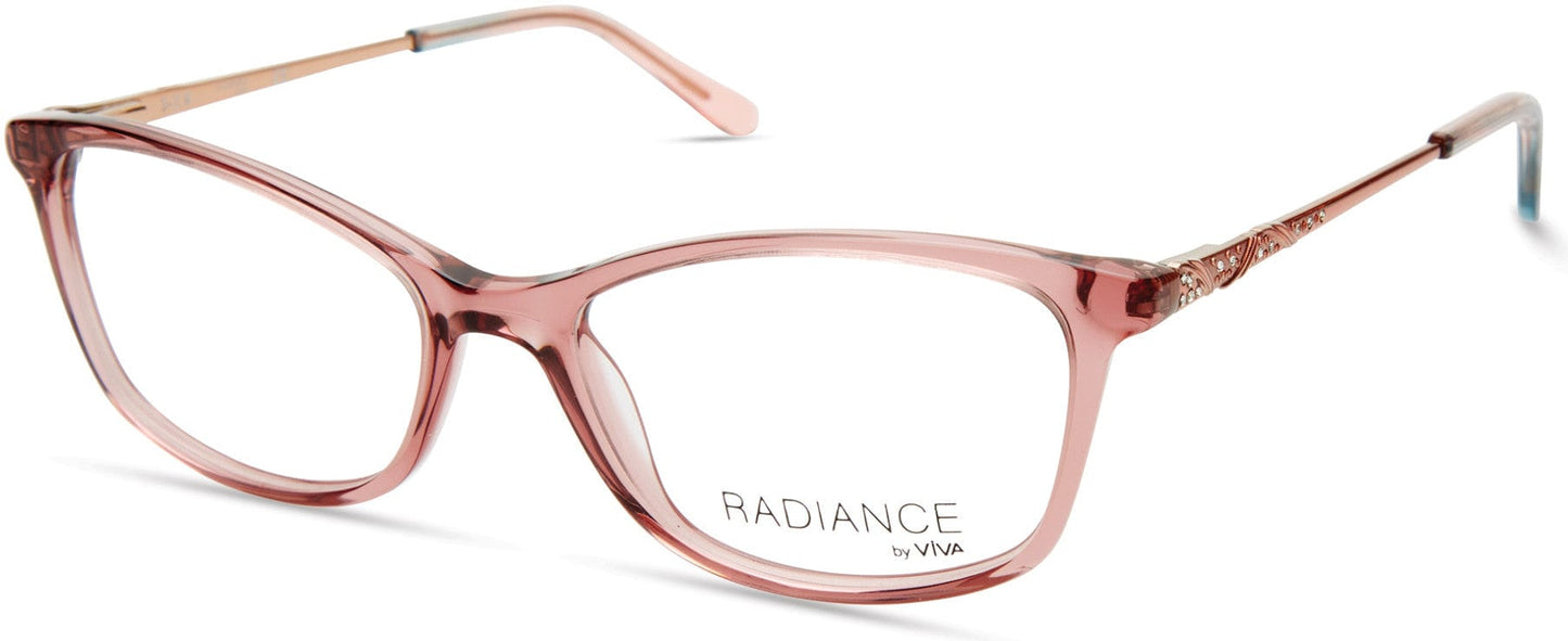 Viva VV8010 Geometric Eyeglasses 072-072 - Shiny Pink