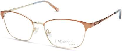 Viva VV8011 Geometric Eyeglasses 045-045 - Shiny Light Brown