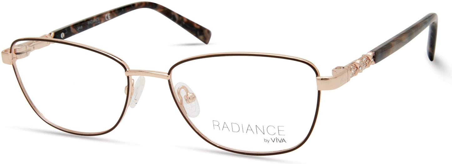 Viva VV8014 Rectangular Eyeglasses 028-028 - Shiny Rose Gold