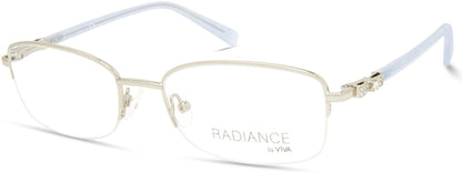 Viva VV8017 Rectangular Eyeglasses 010-010 - Shiny Light Nickeltin