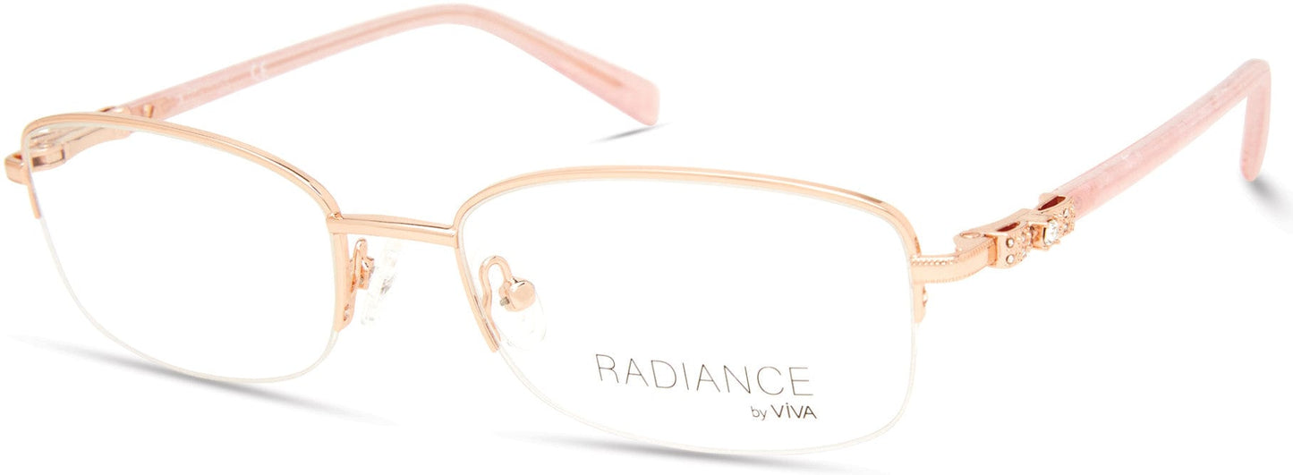 Viva VV8017 Rectangular Eyeglasses 028-028 - Shiny Rose Gold