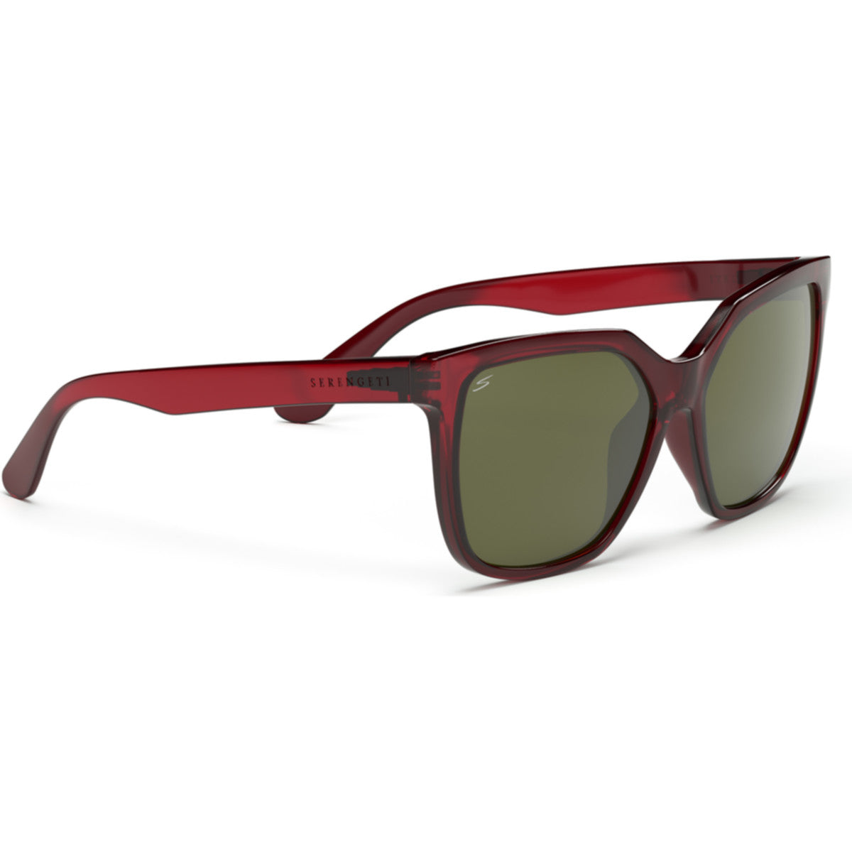 Serengeti Wakota Sunglasses  Shiny Crystal Burgundy Medium