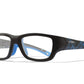 WILEY X WX Flash Sunglasses  Matte Black and Lightning Electric Blue 48-17-125