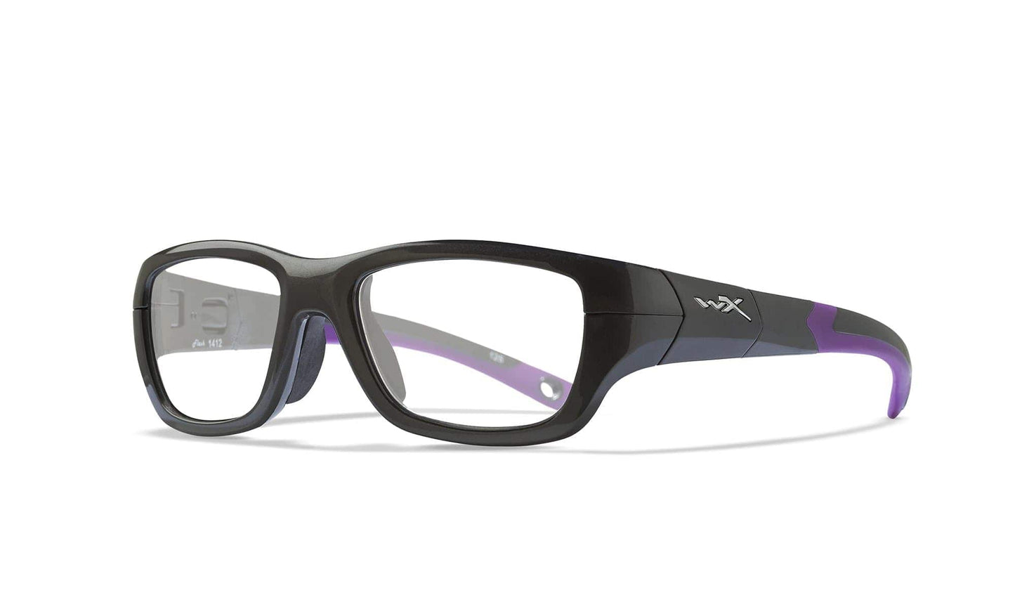 WILEY X WX Flash Sunglasses  Graphite and Purple 48-17-125