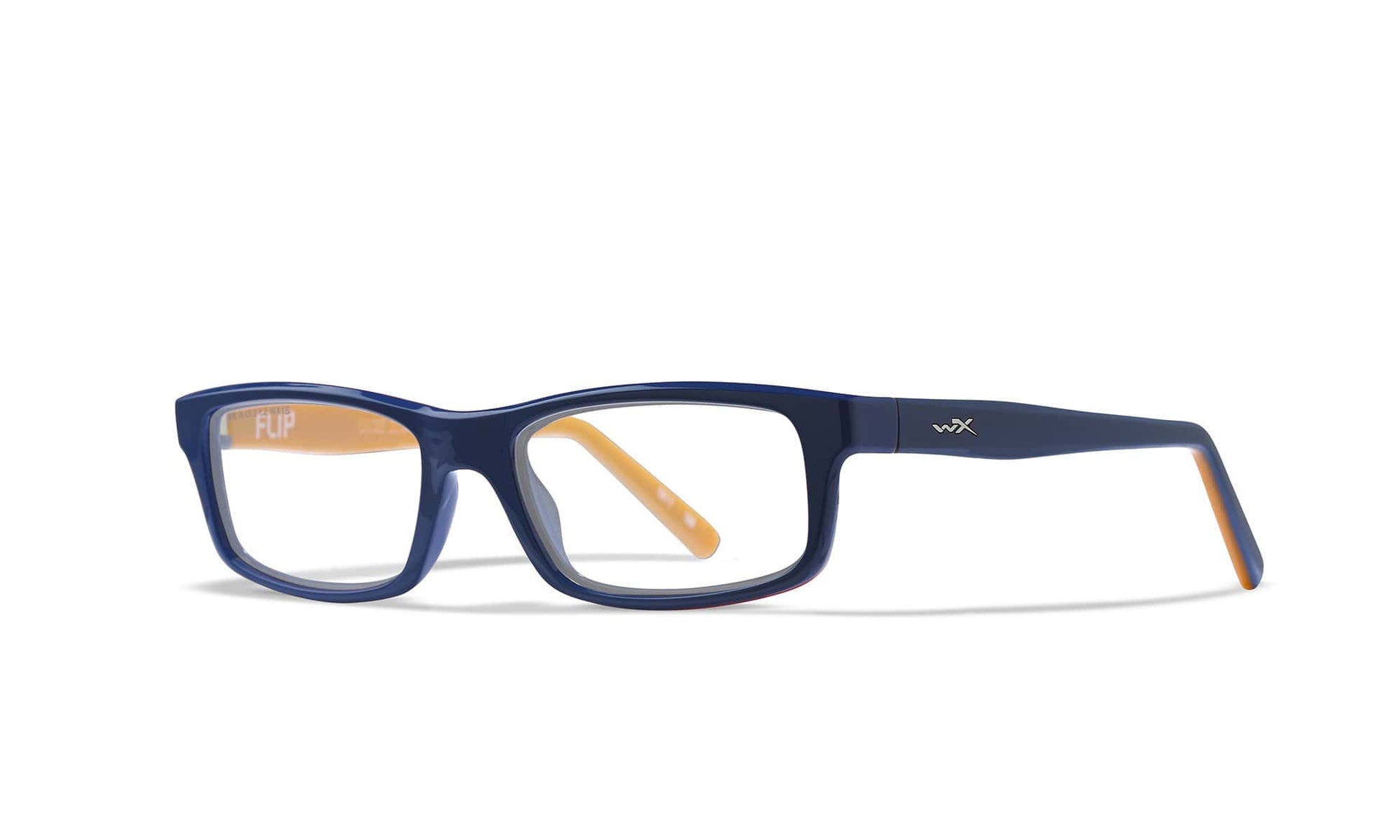 WILEY X WX Flip Eyeglasses  Lapis Blue and Orange Popsicle 48-16-135