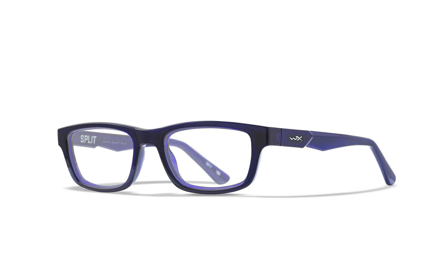 WILEY X WX Split Eyeglasses  Deep Purple Cyrstal 46-16-130