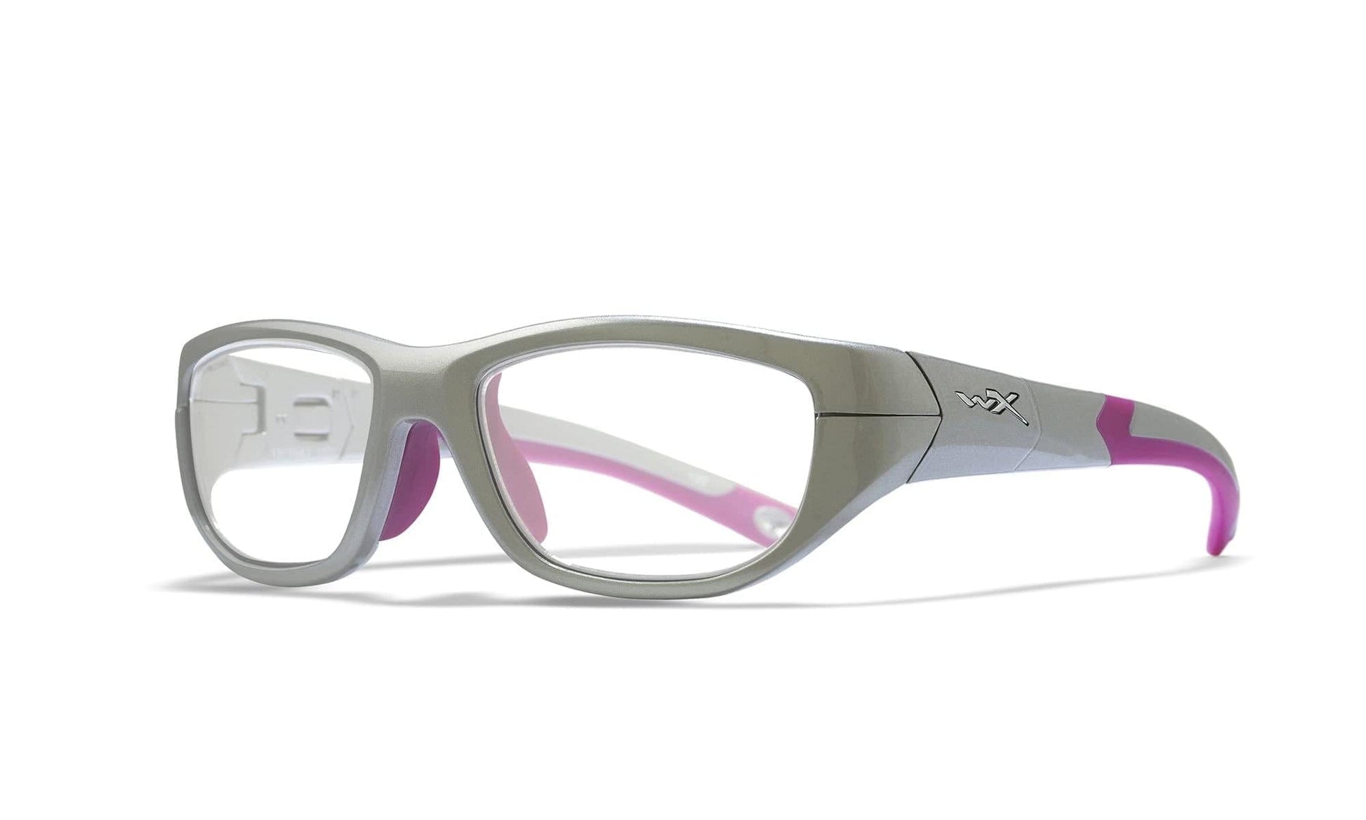 WILEY X WX Victory Sunglasses  Silver with Magenta 51-18-125