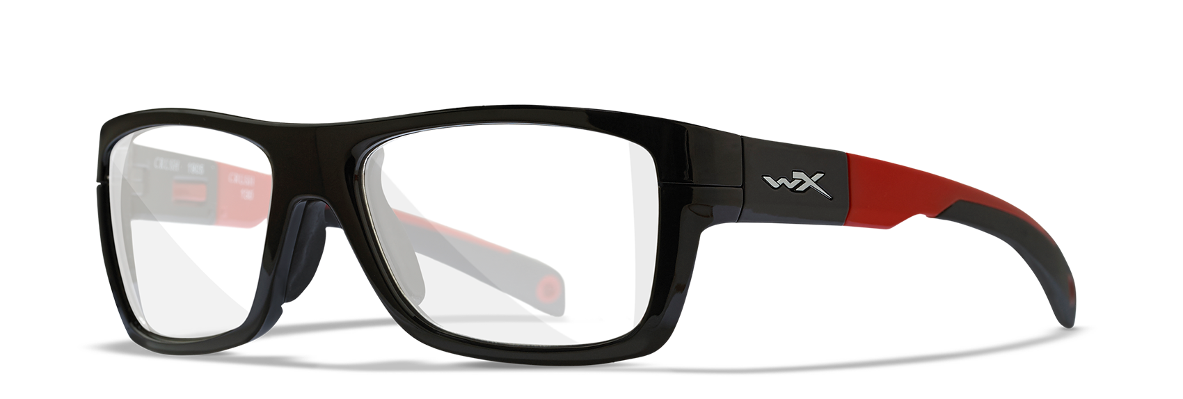Wiley X YF CRUSH Full Rim Eyeglasses  Gloss Black / Red Frame 52-18-130