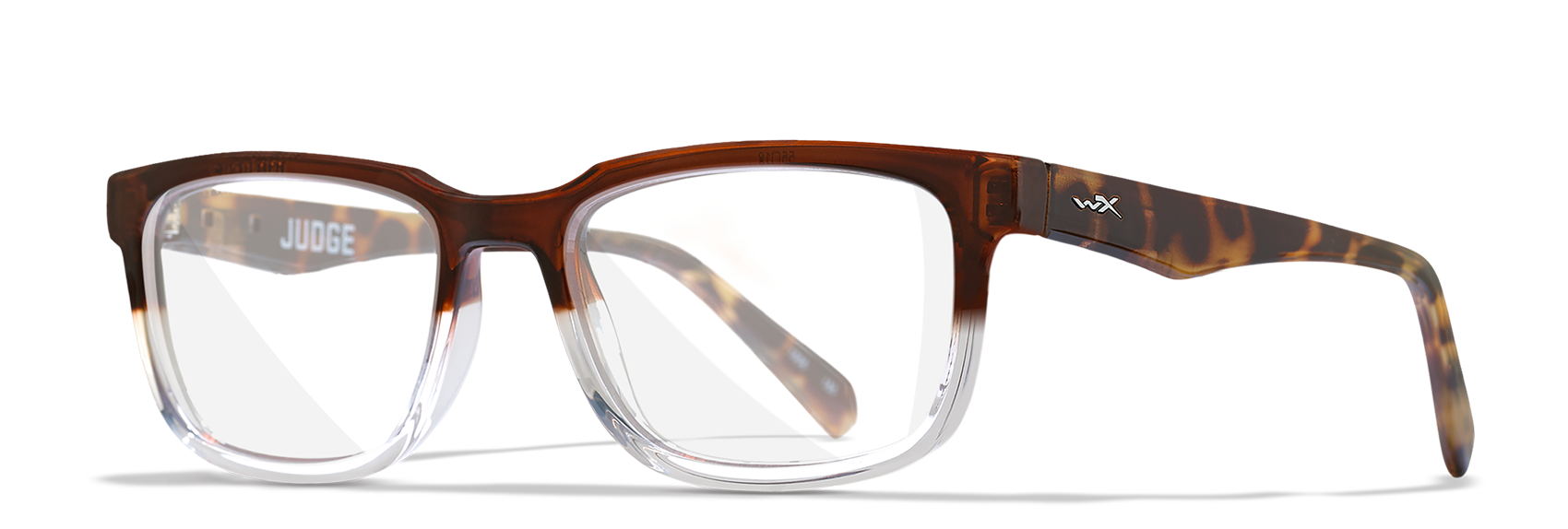 Wiley X WX JUDGE Full Rim Eyeglasses  Gloss Brown / Clear Fade 55-18-150